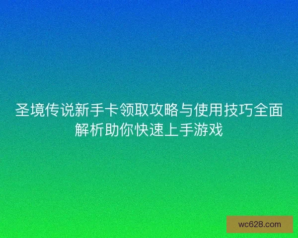 圣境传说新手卡领取攻略与使用技巧全面解析助你快速上手游戏